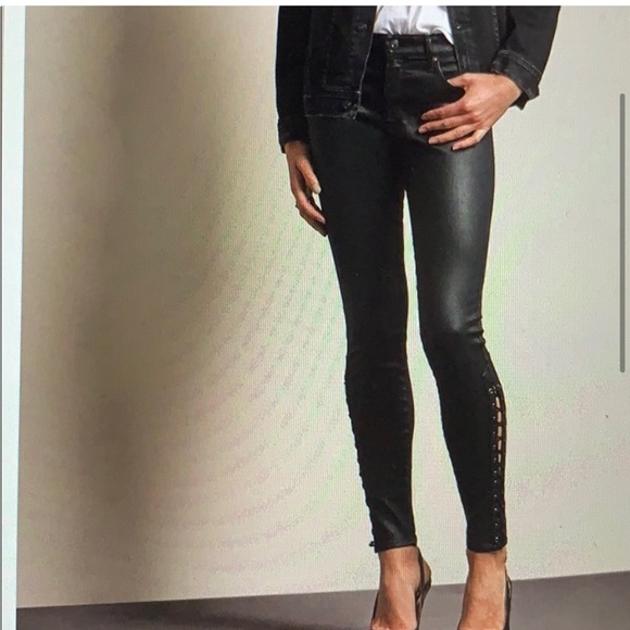 Ag Adriano Goldschmied Denim - AG Jeans: The Farrah Skinny Side Lace-up Size 28